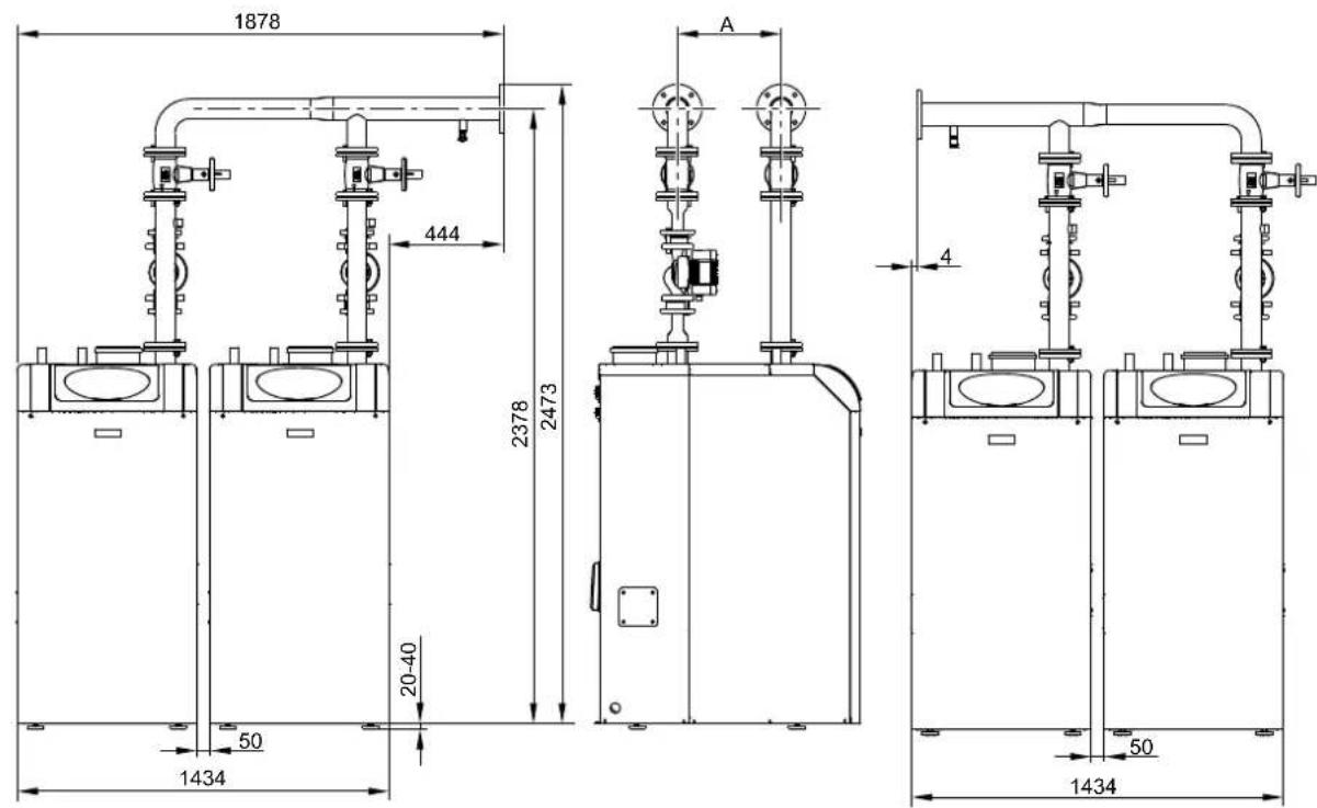 Baxi SGB 400 i - Totaal afmetingen KB1 SGB E - 1