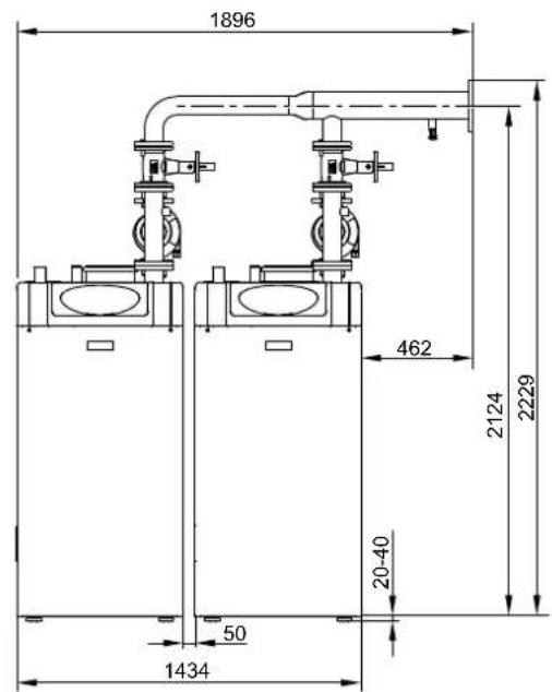 Baxi SGB 540 i - Dimensiones totales KB2 SGB E - 1