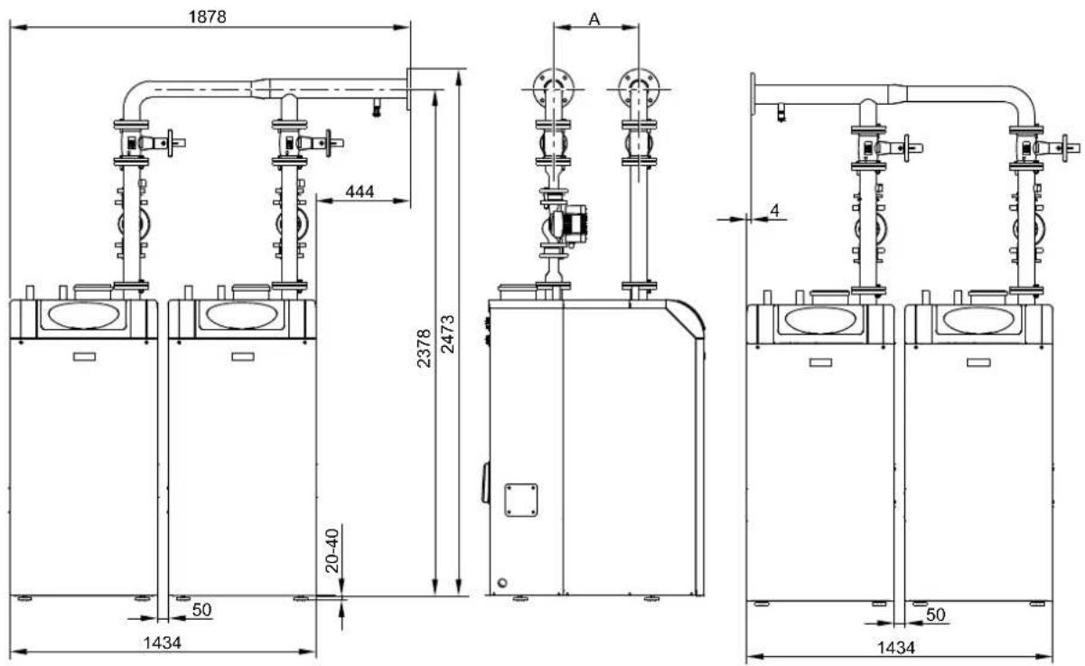 Baxi SGB 610 i - Dimensioni totali KB1 SGB E - 1