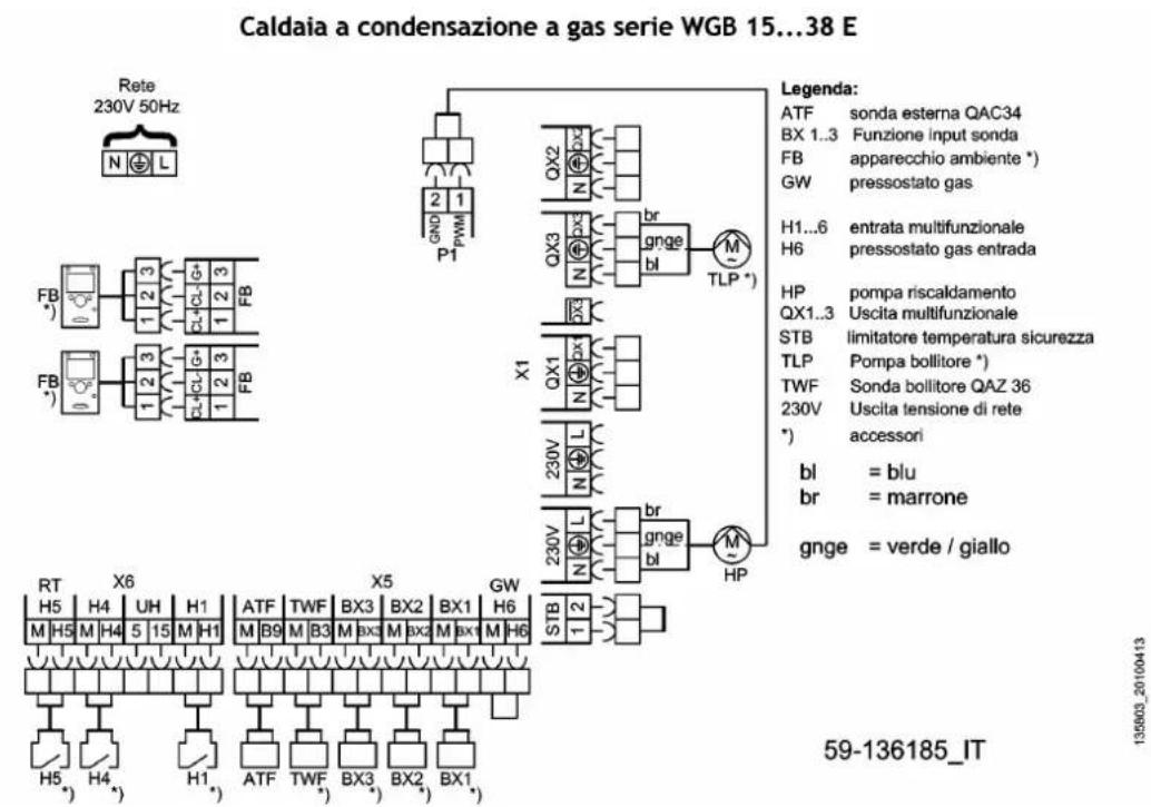 Baxi ISR MODBM - Installazione della pompa del bollitore nella caldaia WGB; Serie E - 1