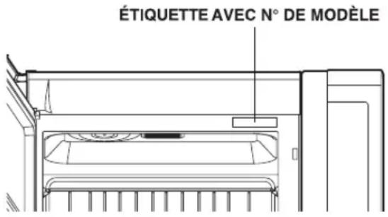 ÉTIQUETTE AVEC N° DE MODÈLE