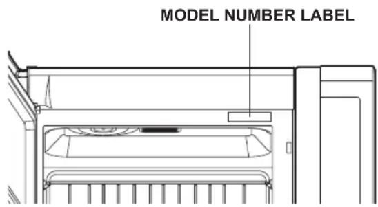 LG LMV2257BM - LOCATION OF MODEL NUMBER - 1