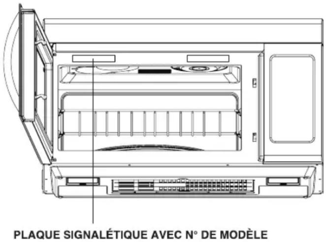 PLAQUE SIGNALÉTIQUE AVEC N° DE MODÈLE