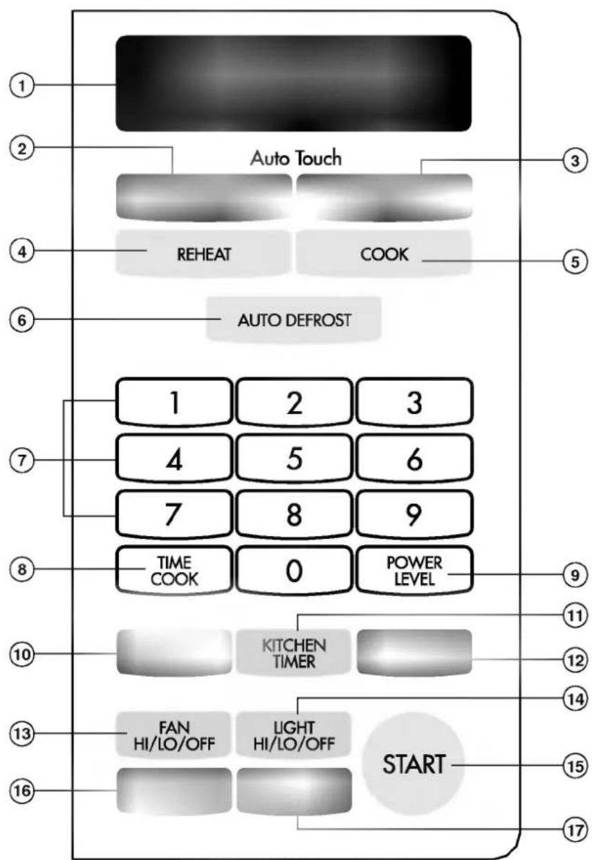 LG MV1541M - PANNEAU DES COMMANDES DU FOUR - 1