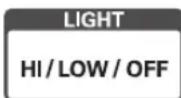 LG LMV2085SW - LIGHT HI/LOW/OFF (LAMPE-JOUR/NUIT/ARRÉT) - 1