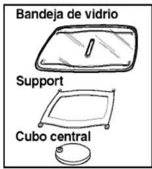 Bandeja de vidrio Support Cubo central