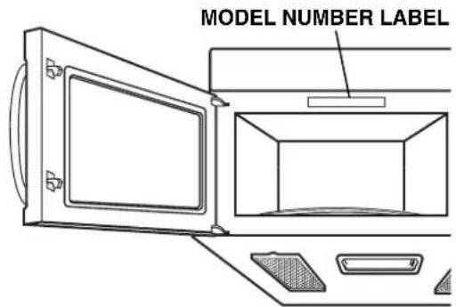 LG LMV1680DB - LOCATION OF MODEL NUMBER - 1