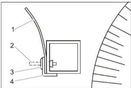 Kärcher RBS 6014 - Roiskesuojauksen asetus Etäisyysrullien asennus - 1