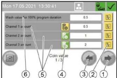 Kärcher SB OB - Menu Coin value - 1
