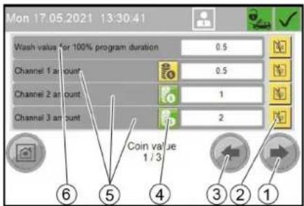 Kärcher SB OB - Menu Coin value - 1