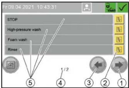 Kärcher SB OB - Menü Wash-Program Settings - 1