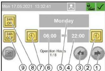 Kärcher SB OB - Menu Heures d'ouvert Jours fériés - 2