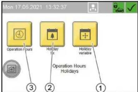 Kärcher SB OB - Menu Heures d'ouvert Jours fériés - 1