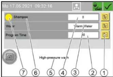 Kärcher SB OB - Modification des paramètres d'un programme de lavage - 1