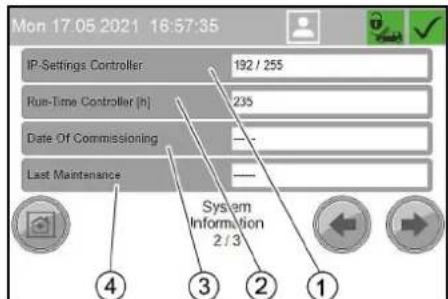 Kärcher SB OB - Menü Systeminformationen - 2