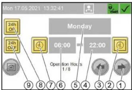 Kärcher SB OB - Meniu Operation Hours - 1