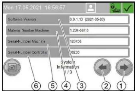 Kärcher SB OB - Menü Systeminformationen - 1