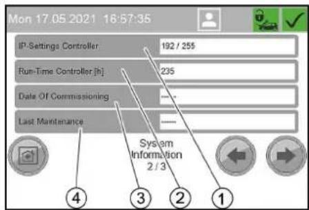 Kärcher SB OB - Menü System Information - 2