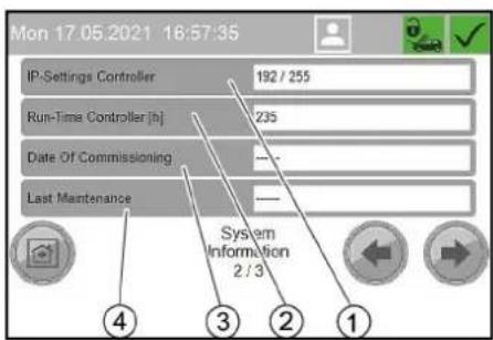 Kärcher SB OB - Menu System Information - 2