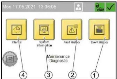 Kärcher SB OB - Meniu Maintenance Diagnostic - 1