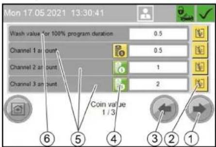 Kärcher SB OB - Menu Coin value - 1