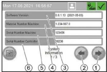 Kärcher SB OB - Menüü System Information - 1