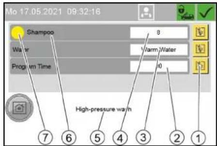 Kärcher SB OB - Zmena parametrov programu umývania - 1