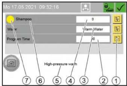 Kärcher SB OB - Plovimo programos parametru keitimas - 1
