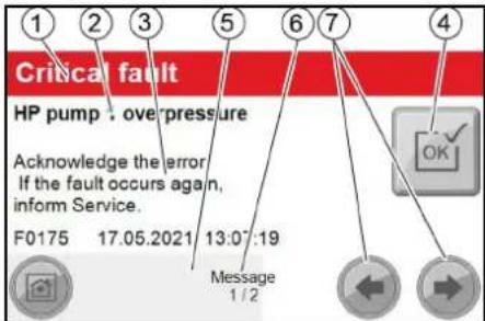Kärcher SB OB - Erros, falhas e acontecimentos pendentes - 2