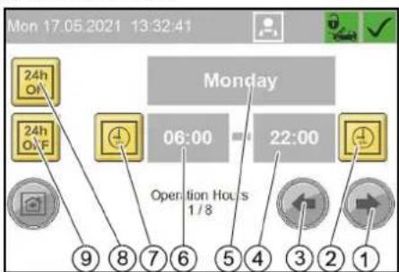 Kärcher SB OB - Menu Operation Hours - 1