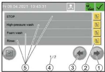 Kärcher SB OB - Меню Wash-Program Settings - 1