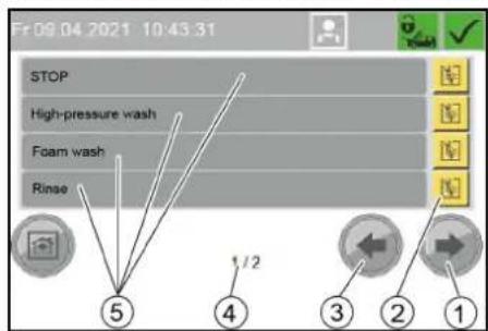 Kärcher SB OB - Menu Wash-Program Settings - 1