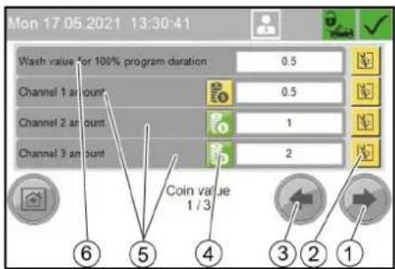 Kärcher SB OB - Menu Coin value - 1