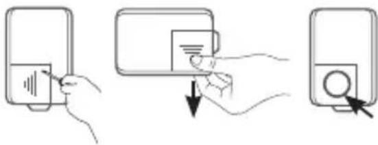 CHACON 34035 - Instalação da bateria: Sensor de abertura de porta - 1