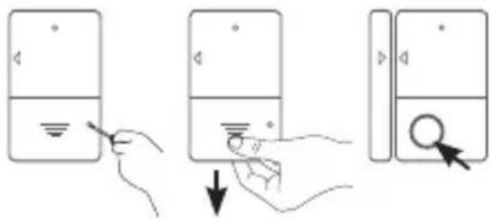 Diagram illustrating three-step digital display control: adding sound waves, adjusting a lock, and using a magnifying glass.