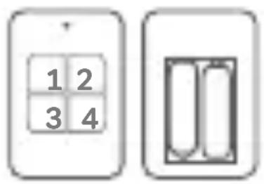 CHACON 34046 - Instalación de las pilas: teclado remoto - 1