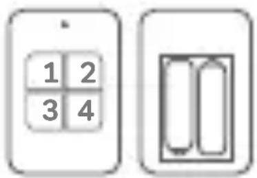 CHACON 34046 - Installazione della batteria: tastiera remota - 1