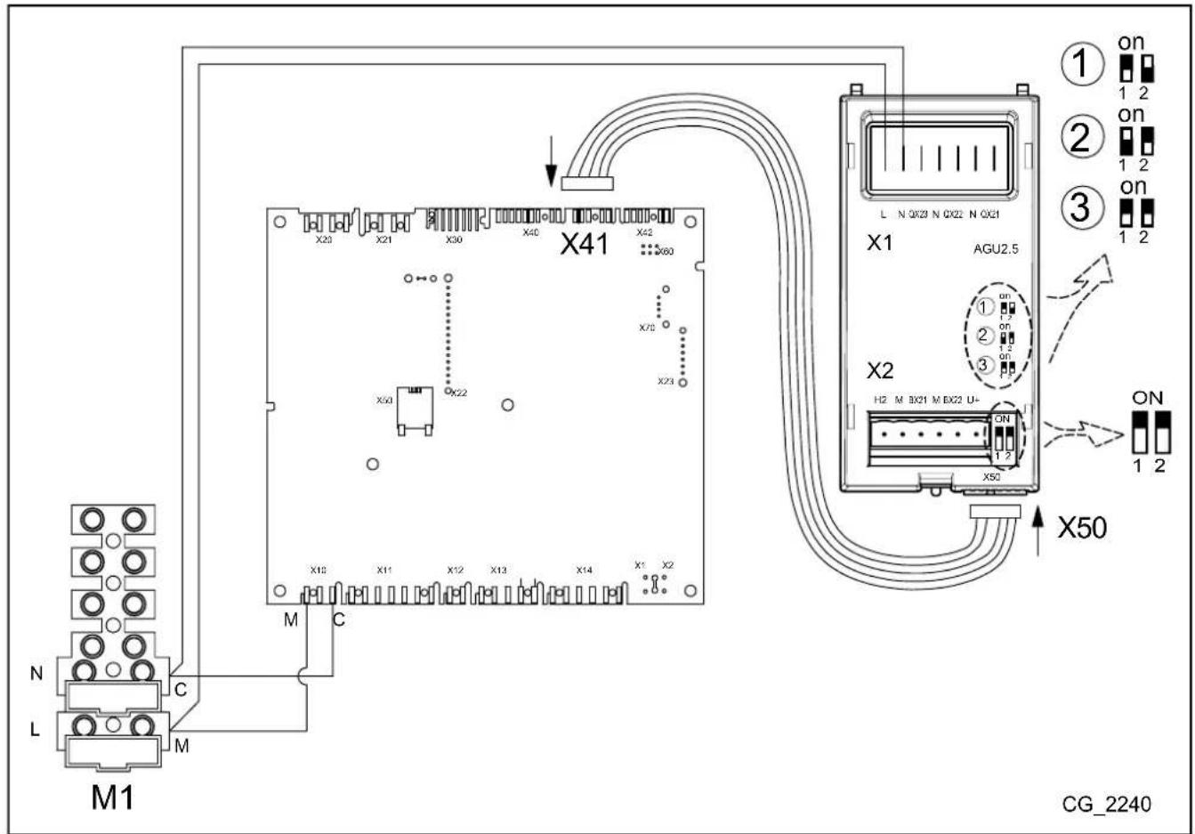Baxi 28 AF - COLLEGAMENTI ELETTRICI ACCESSORIO AGU 2.550 - 1