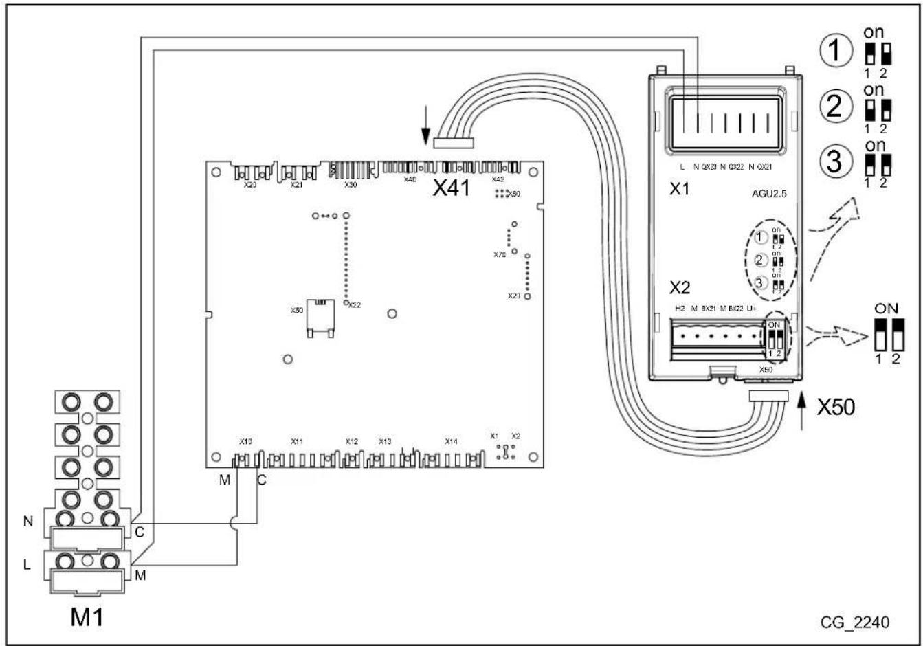 Baxi 28 AF - RACCORDEMENTS ÉLECTRIQUES ACCESSOIRE AGU 2.550 - 1