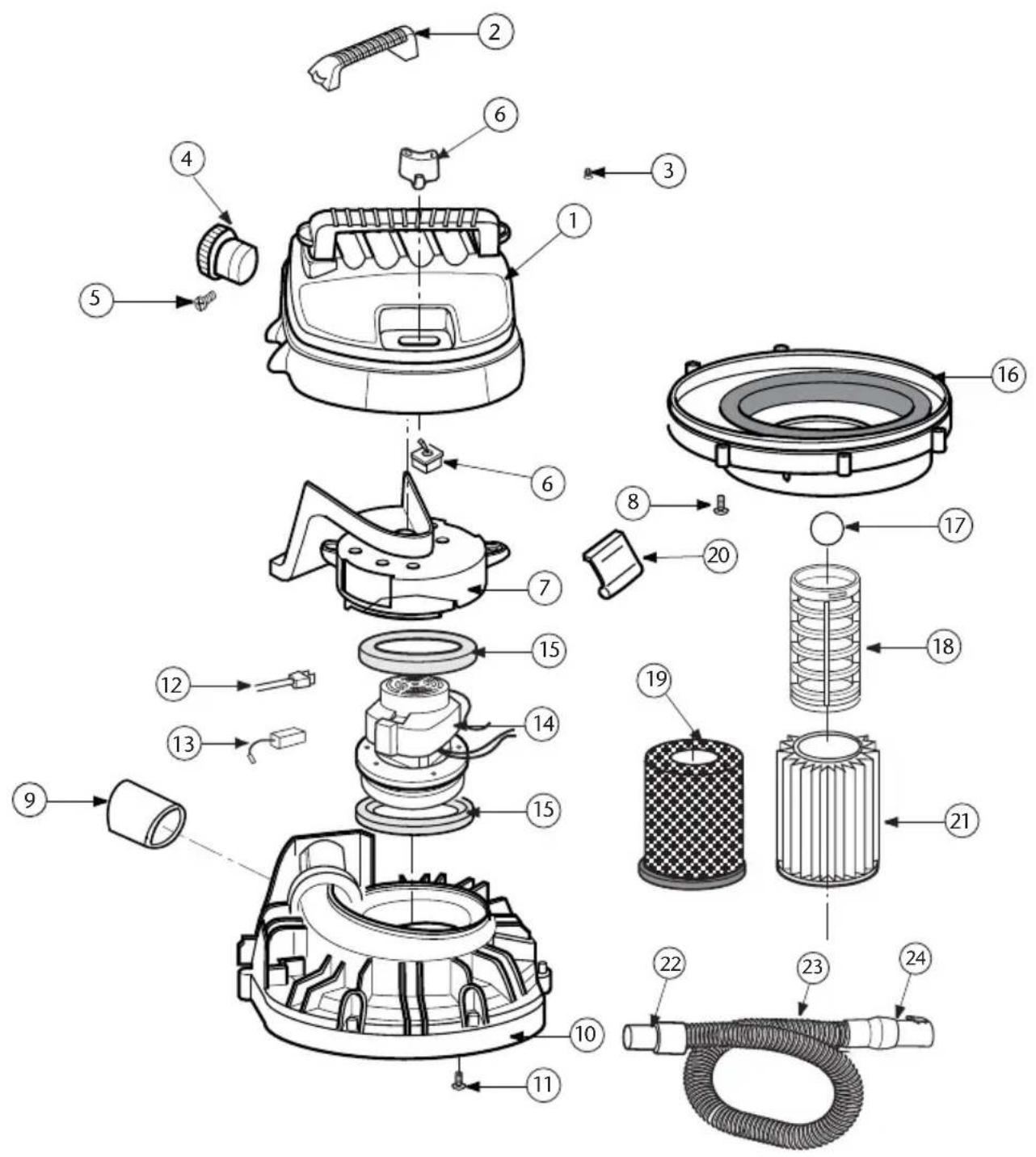 ProTeam ProGuard 16 MD - Cadre et poignées - 1