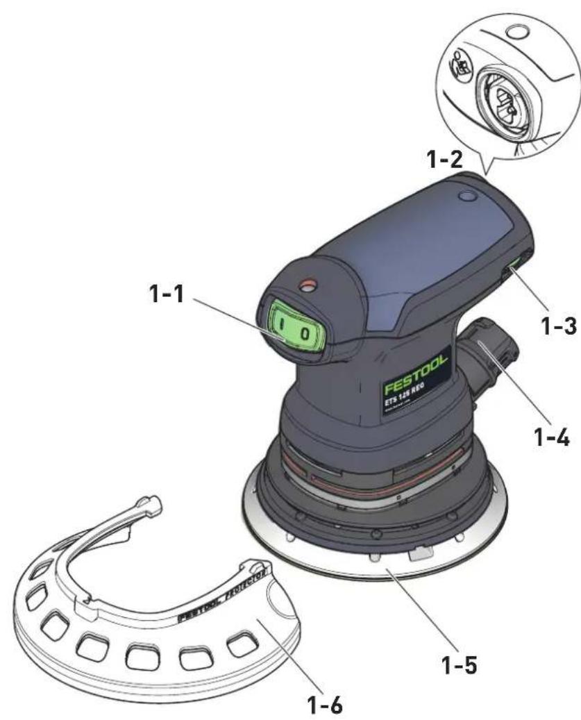 FESTOOL ETS 128 REO 1-1 1-2 1-3 1-4 1-5 1-6