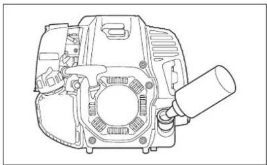 DOLMAR MS4300.4U - Remplacement de l'huile : « bouchon d'huile » - 3