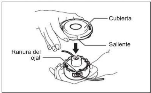 DOLMAR MS4300.4U - Reemplazo del hilo de nylon (SACUDIDA y AVANCE) - 7