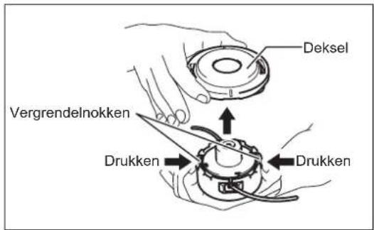 DOLMAR MS4300.4U - De nylondraad vervangen (STOOT-AANVOER) - 3
