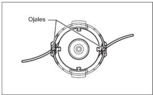 DOLMAR MS4300.4U - Reemplazo del hilo de nylon (SACUDIDA y AVANCE) - 6