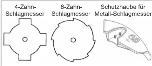 DOLMAR MS352.4R - Verwenden Sie nur Original-DOLMAR-Schlagmesser oder Nylon-faden-Schneidkopfe. - 2