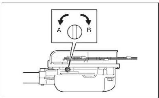 DOLMAR ME246.4 - Adjusting the chain-oil feeding rate - 1
