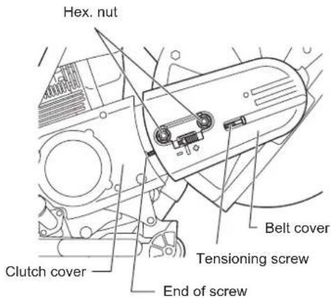 DOLMAR PC7614V - Changing the V-belt - 2