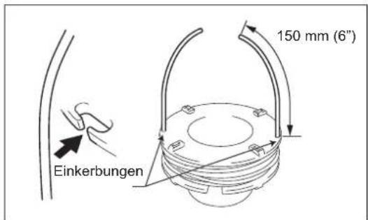 DOLMAR LT27 - Austauschen des Nylonfadens - 3