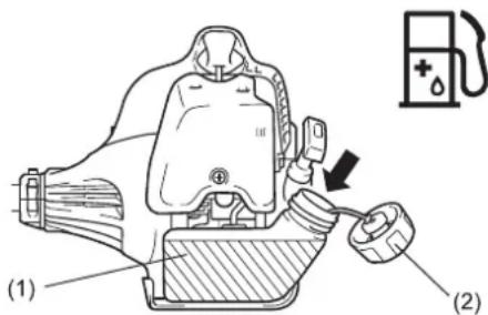 DOLMAR LT27 - De motor moet worden uit gezet. - 1